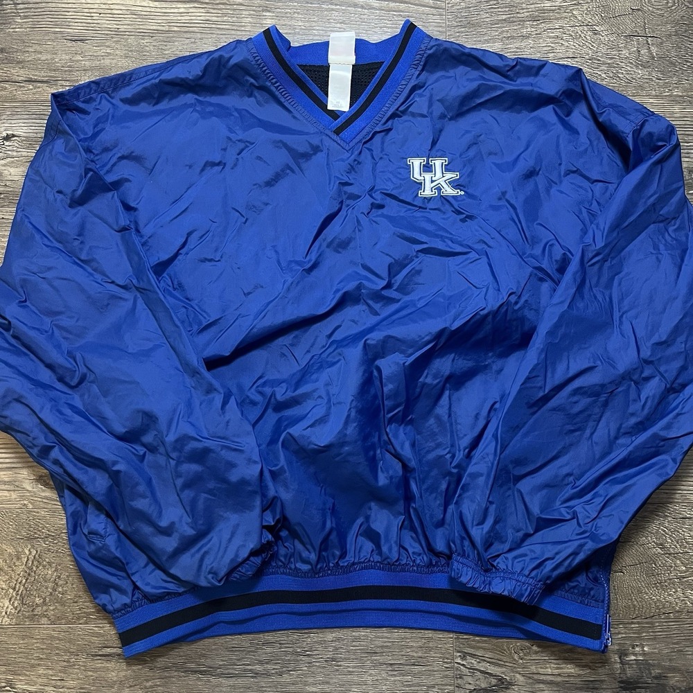 Vtg‎ University of Kentucky Wildcats pullover mens XXL Blue Badger Sport V Neck